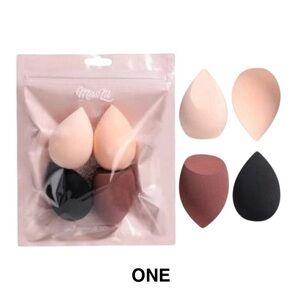 Miss Lili Makeup Sponge Set - Black, Cream, Brown